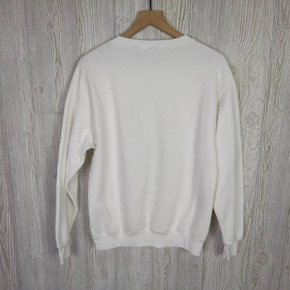 Vintage Cheek-0 Men’s Medium White Eagle Christianity Religious Pullover Sweater